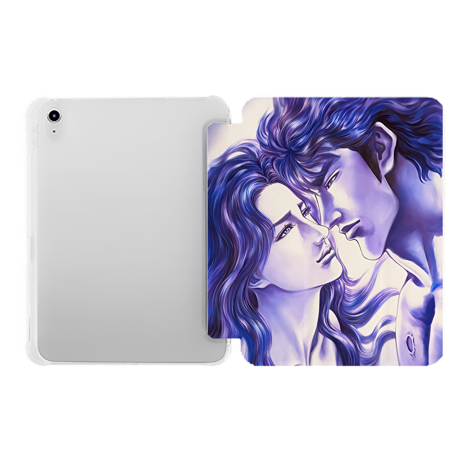 （画像用） 北斗の拳 Fist of the North Star IPad ケース ペン収納付き 三つ折りスタンド PUレザー×シリコン 対応機種9.5/10.5/10.9インチ